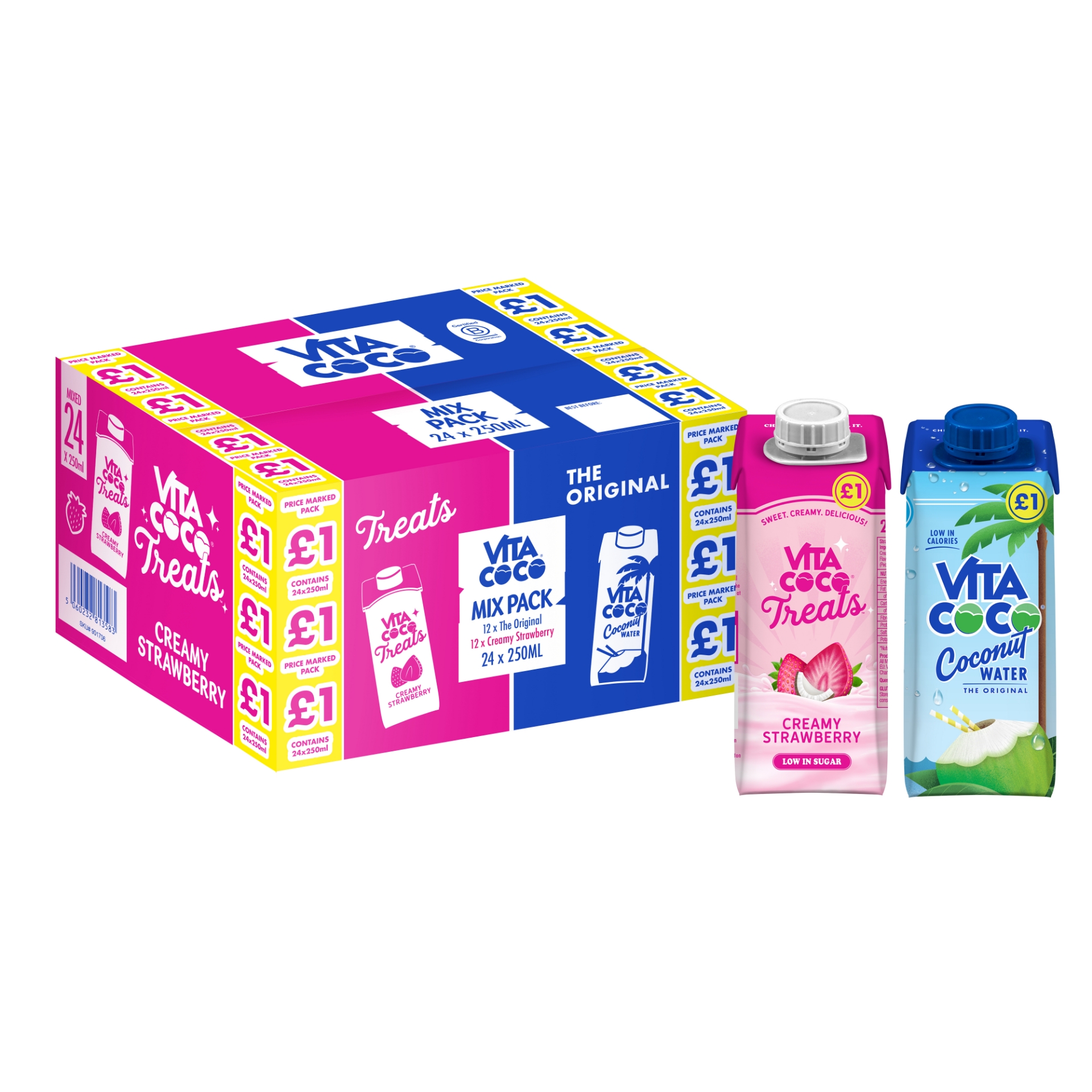 Picture of Vita Coco Natural/Strawberry Mix £1