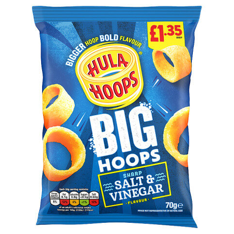 Picture of Hula Hoops Big Hoops Salt & Vinegar £1.35
