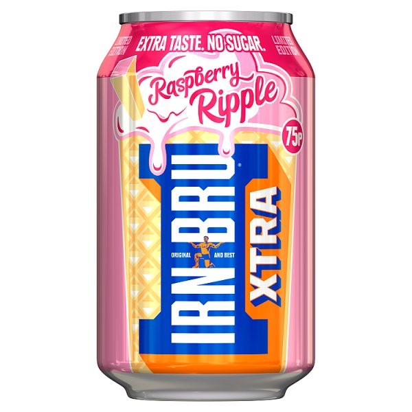 Picture of Irn Bru Xtra Raspberry Ripple Can 75p